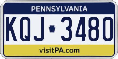PA license plate KQJ3480