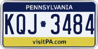 PA license plate KQJ3484