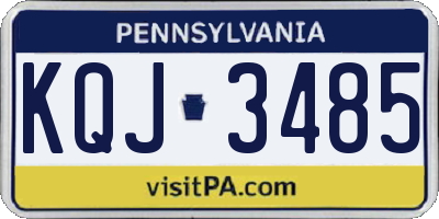 PA license plate KQJ3485