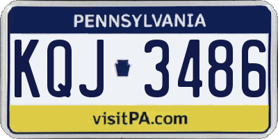 PA license plate KQJ3486