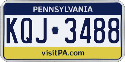 PA license plate KQJ3488