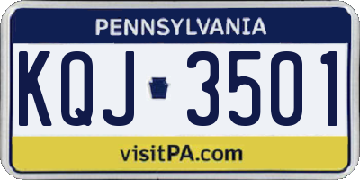 PA license plate KQJ3501