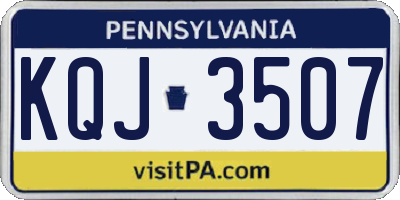 PA license plate KQJ3507
