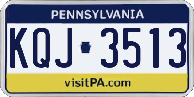 PA license plate KQJ3513