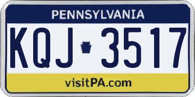 PA license plate KQJ3517