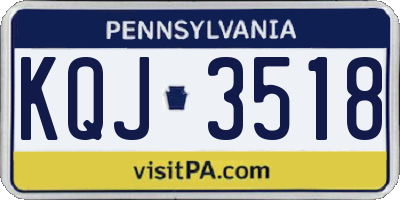 PA license plate KQJ3518