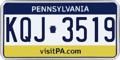 PA license plate KQJ3519