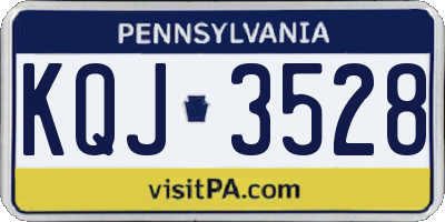 PA license plate KQJ3528
