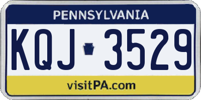 PA license plate KQJ3529