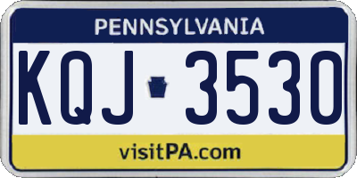 PA license plate KQJ3530