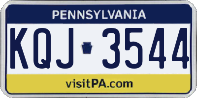 PA license plate KQJ3544