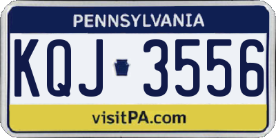 PA license plate KQJ3556