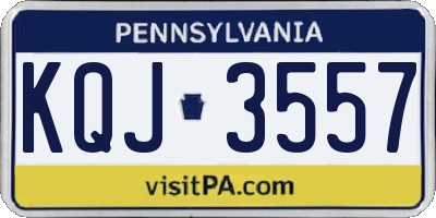 PA license plate KQJ3557