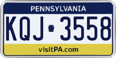 PA license plate KQJ3558