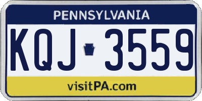 PA license plate KQJ3559