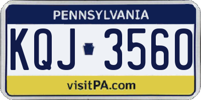 PA license plate KQJ3560