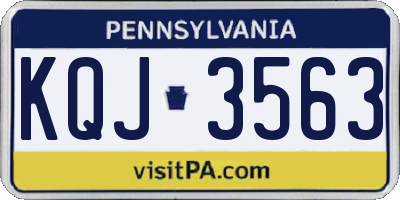 PA license plate KQJ3563