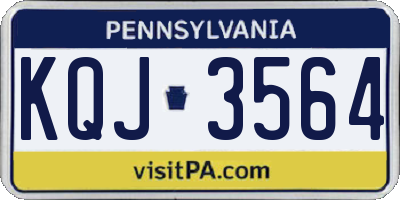 PA license plate KQJ3564