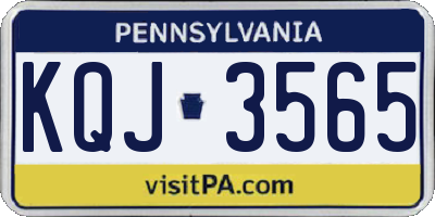 PA license plate KQJ3565
