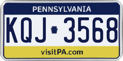 PA license plate KQJ3568