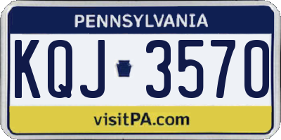 PA license plate KQJ3570