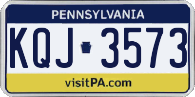 PA license plate KQJ3573