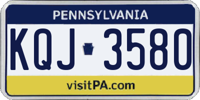 PA license plate KQJ3580