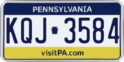 PA license plate KQJ3584