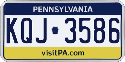 PA license plate KQJ3586