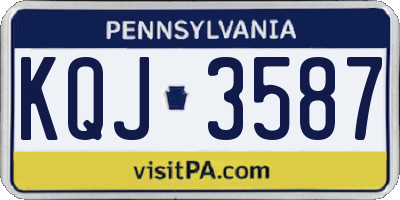 PA license plate KQJ3587