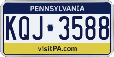 PA license plate KQJ3588