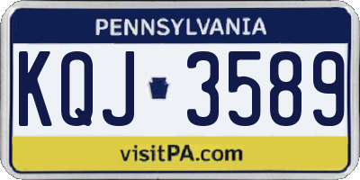 PA license plate KQJ3589