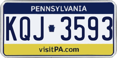 PA license plate KQJ3593