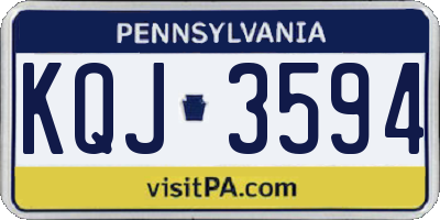 PA license plate KQJ3594