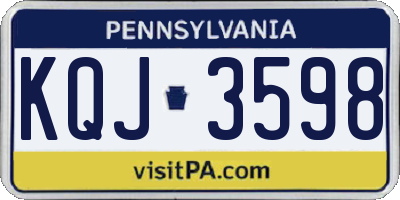 PA license plate KQJ3598