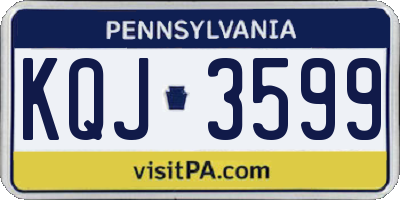 PA license plate KQJ3599