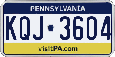 PA license plate KQJ3604