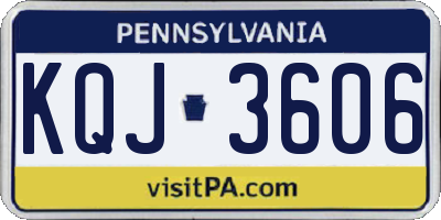 PA license plate KQJ3606