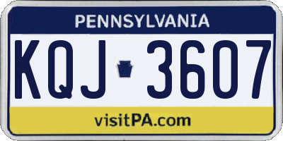 PA license plate KQJ3607