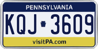 PA license plate KQJ3609