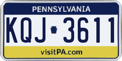 PA license plate KQJ3611