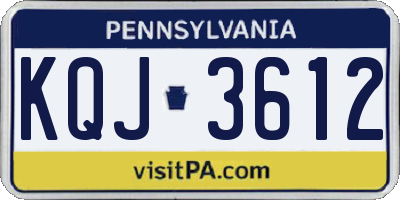 PA license plate KQJ3612