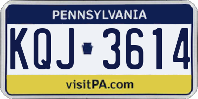 PA license plate KQJ3614