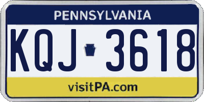 PA license plate KQJ3618