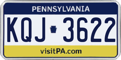 PA license plate KQJ3622