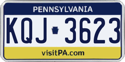 PA license plate KQJ3623