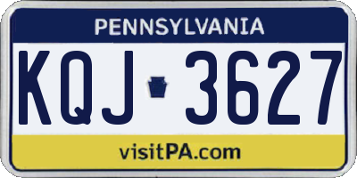 PA license plate KQJ3627