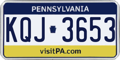 PA license plate KQJ3653