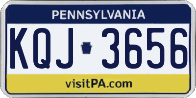 PA license plate KQJ3656