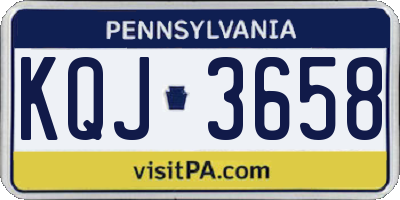 PA license plate KQJ3658